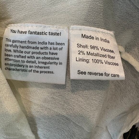 Rococo Sand X Revolve Tie Dye Faux Wrap Metallic Threads Sheer Mini Dress Large - Picture 10 of 14